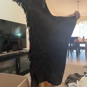 Barnstable Riding black chaps with fringe size women’s xs. Dark brown